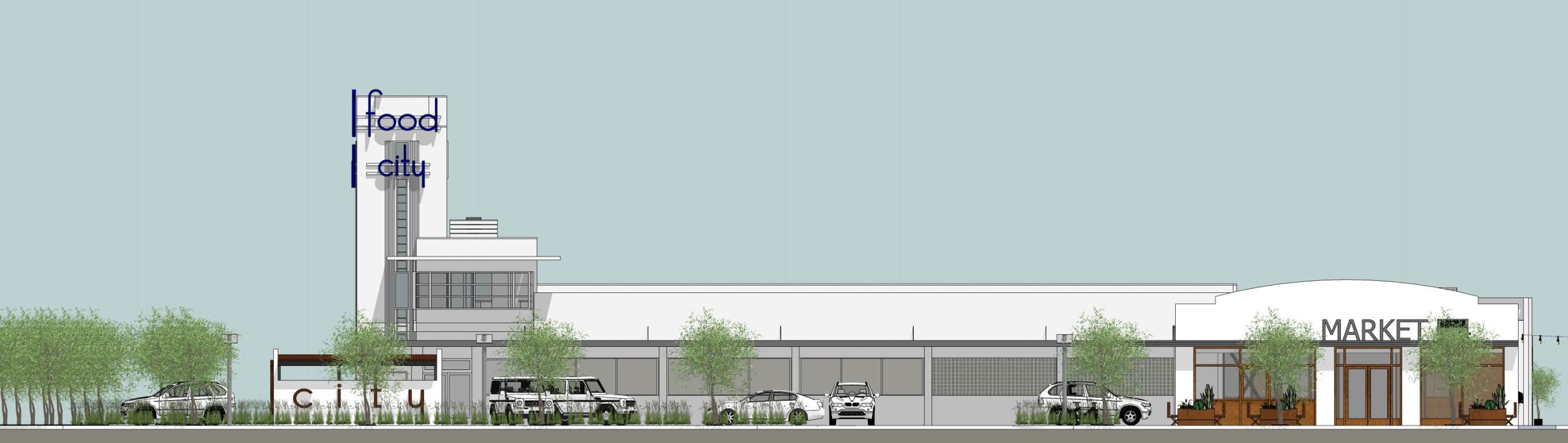 An image of what the new Food City complex would look like from Hartson Street.
